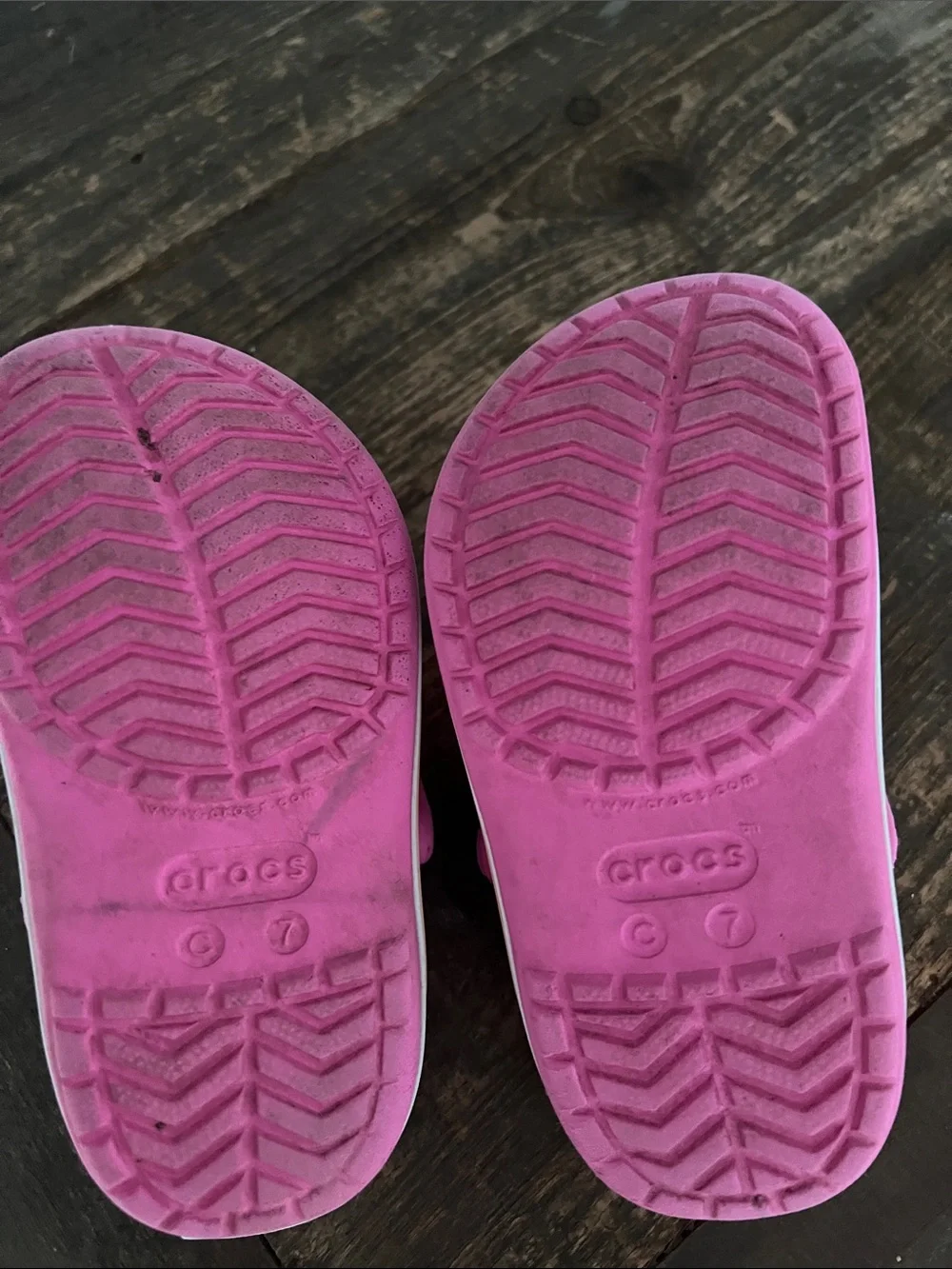 CROCS Kids Pink Slip-On Clogs with Heel Strap